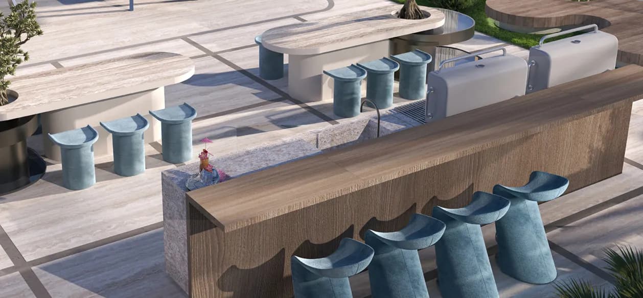 Divine Elements amenity BBQ Area - Madinat Al Mataar, Dubai - by Takmeel Real Estate Development