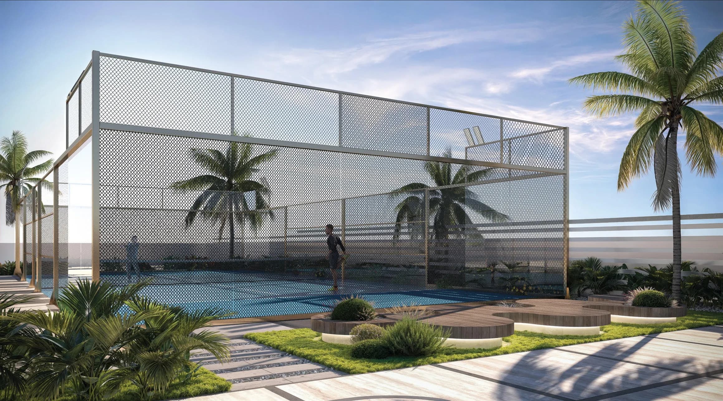 Divine Elements amenity Padel Court - Madinat Al Mataar, Dubai - by Takmeel Real Estate Development