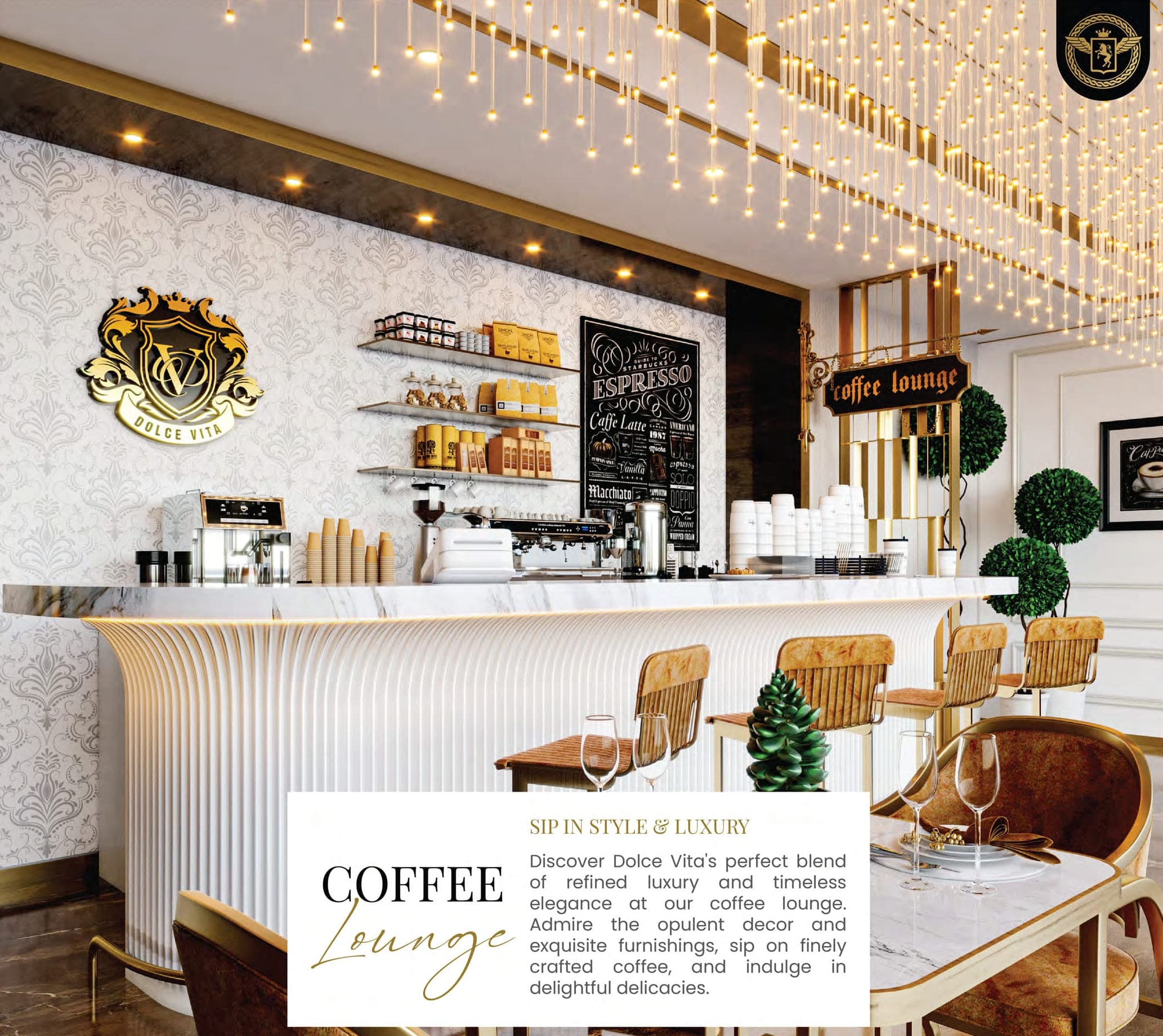 Dolce Vita amenity Coffee Lounge - Arjan, Dubai - by Vincitore