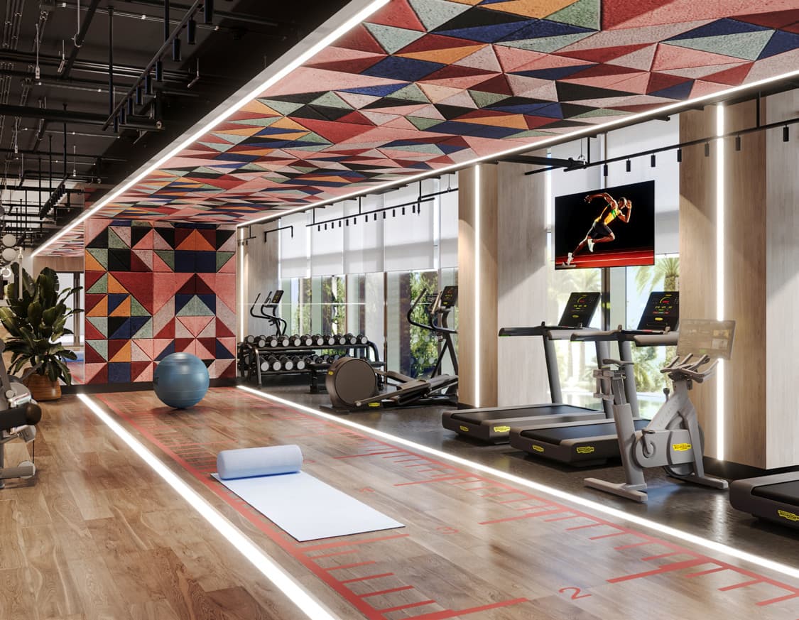 DoubleTree by Hilton amenity Gym - Al Satwa, Dubai - by West F5 Developments