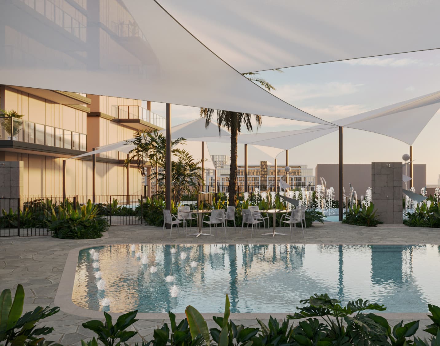 DoubleTree by Hilton amenity Outdoor Lounge in Al Satwa, Dubai, by West F5 Developments