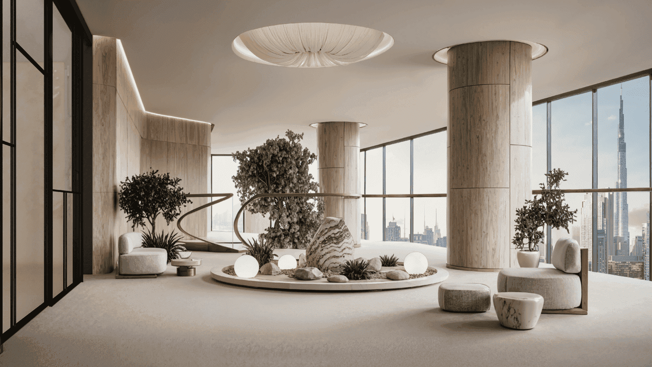 DWTN Residences amenity Meditation Lounge - Business Bay, Dubai - by Deyaar
