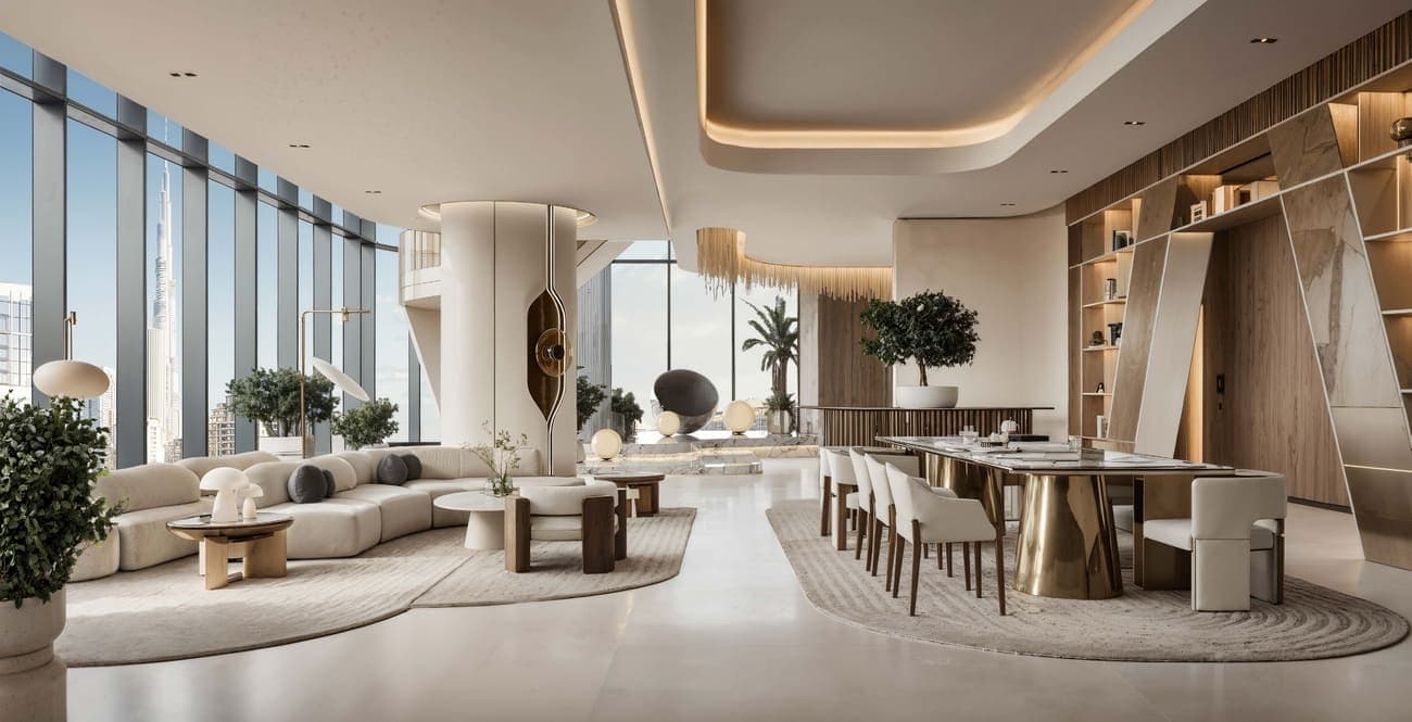 DWTN Residences amenity Social Clubhouse in Business Bay, Dubai, by Deyaar