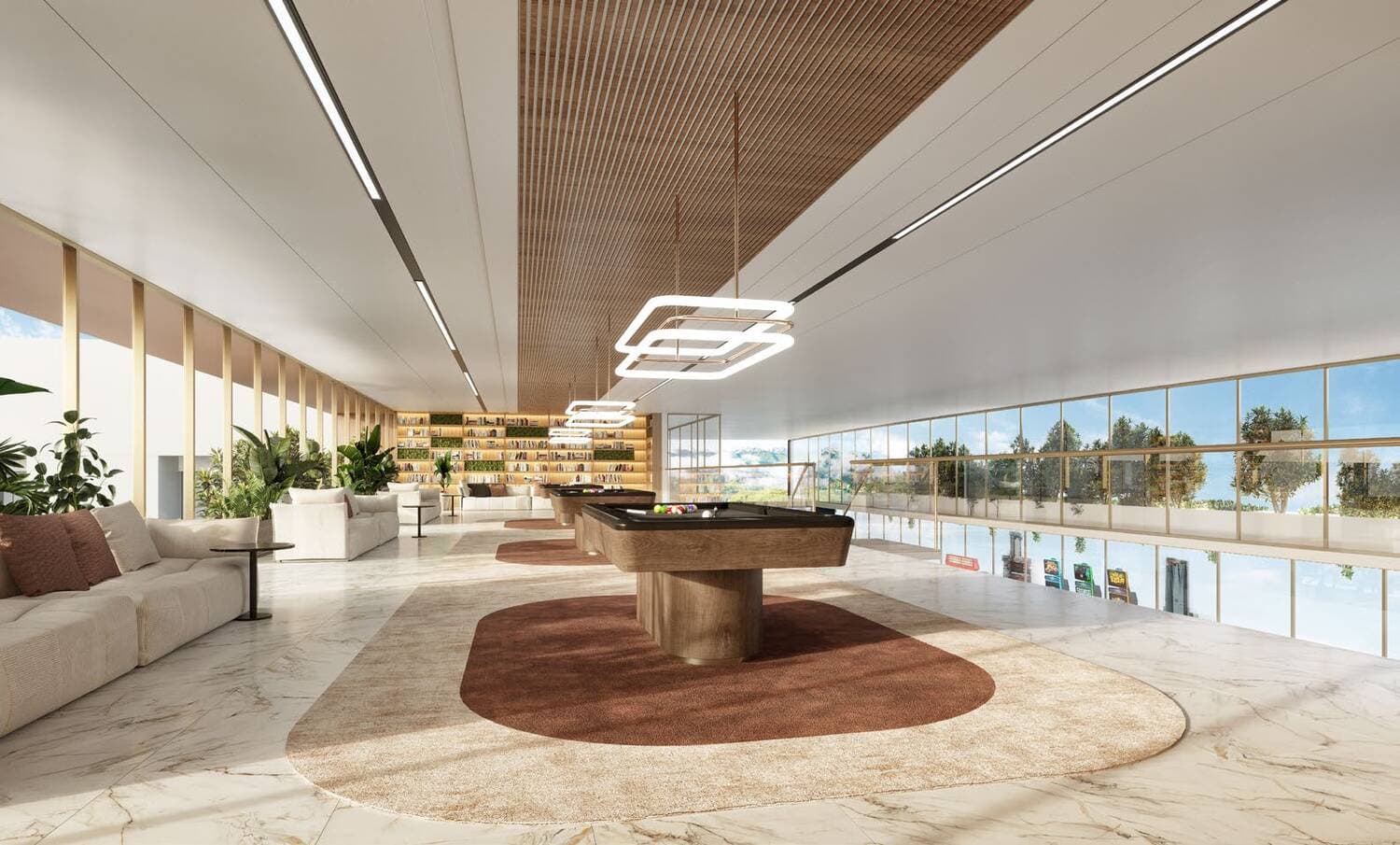 Elano amenity Billiards Area in Arjan, Dubai, by ORO 24