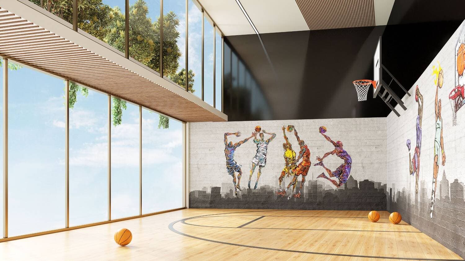 Elano amenity Indoor Basketball Court in Arjan, Dubai, by ORO 24