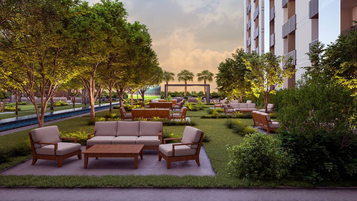 Elano amenity Outdoor Landscape in Arjan, Dubai, by ORO 24