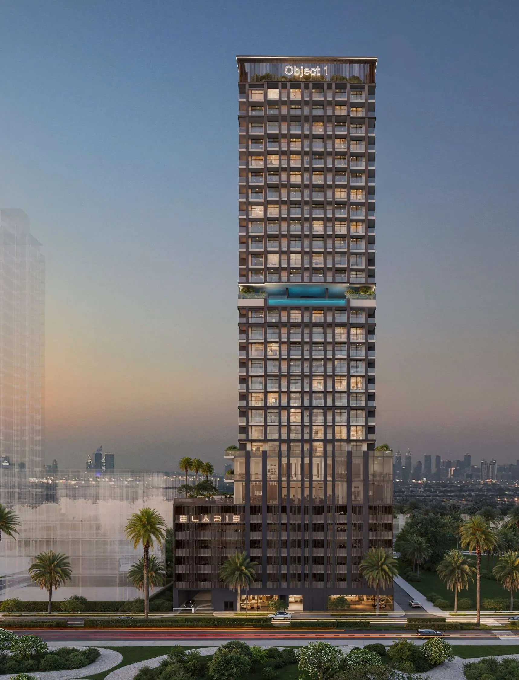 ELAR1S Rise exterior view - Jumeirah Village Circle, Dubai - by Object 1