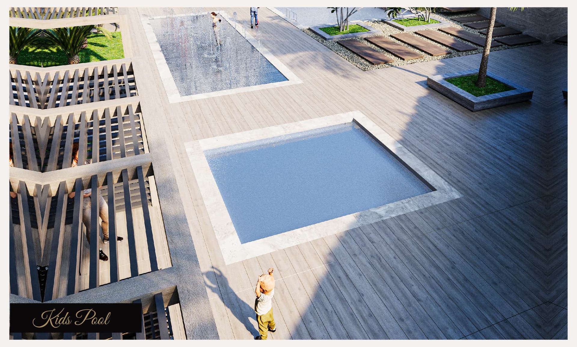 Elevate amenity Kids Pool in Arjan, Dubai, by Prescott