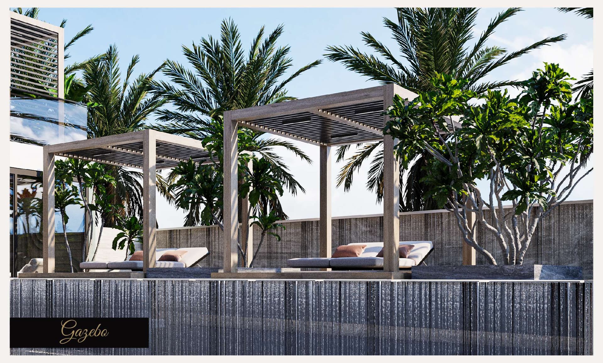 Elevate amenity Gazebo in Arjan, Dubai, by Prescott