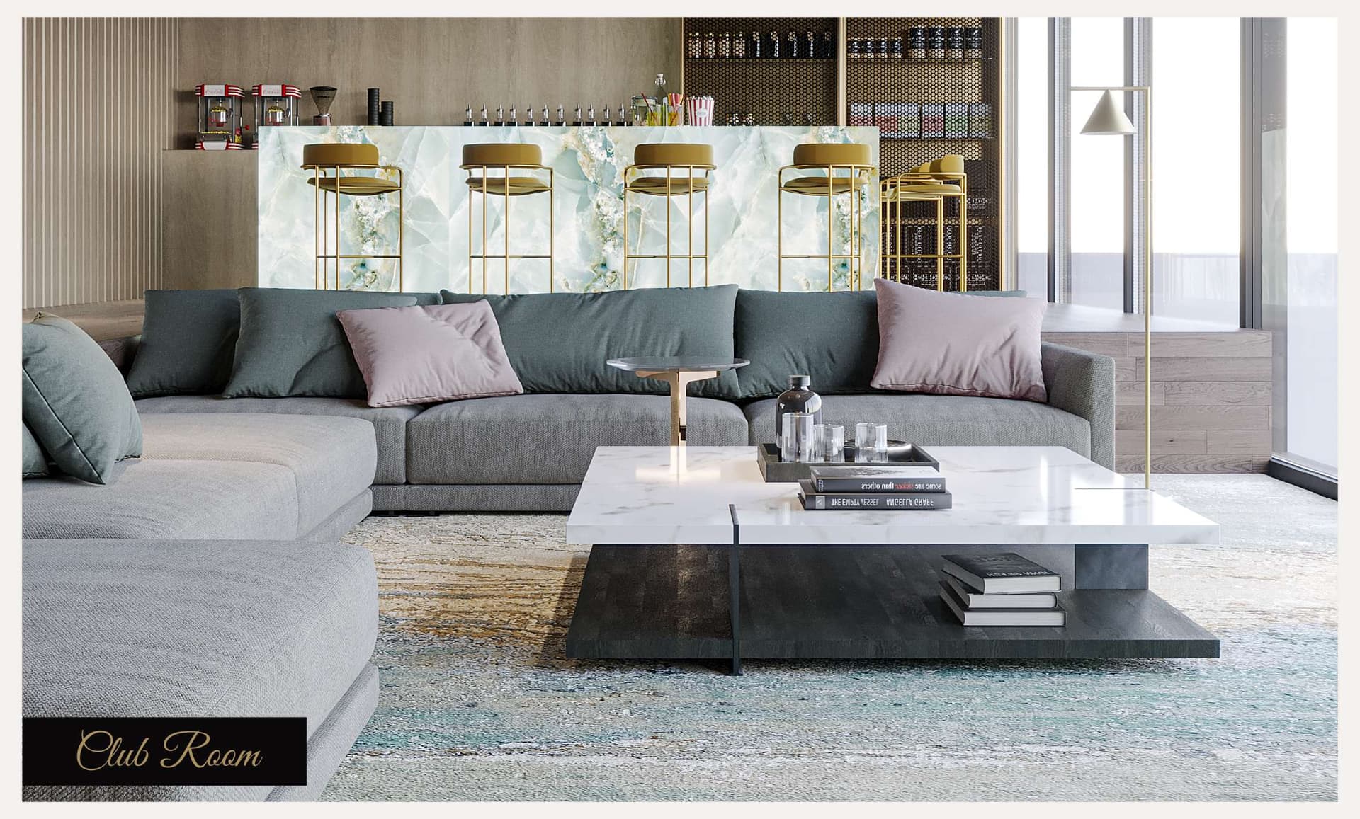 Elevate amenity Club Room in Arjan, Dubai, by Prescott
