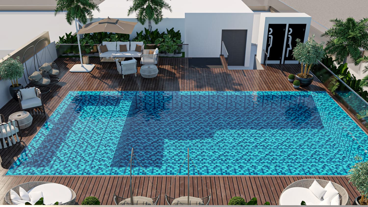 Elevia Residences amenity Swimming Pool in Dubai International City, Dubai, by Valores Property Development LLC