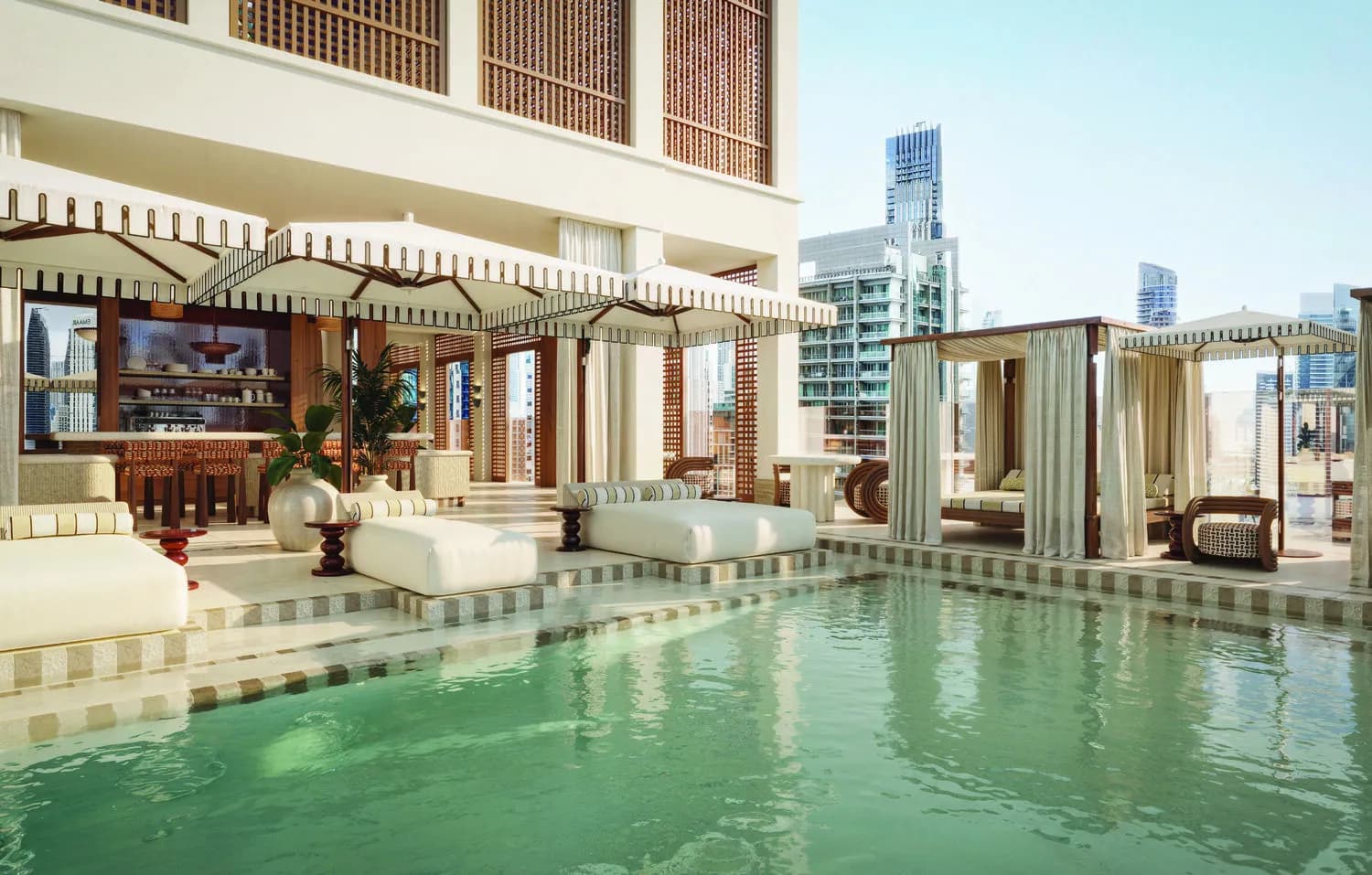 Elire Managed by LUX amenity Pool Bar - Business Bay, Dubai - by Qube Development