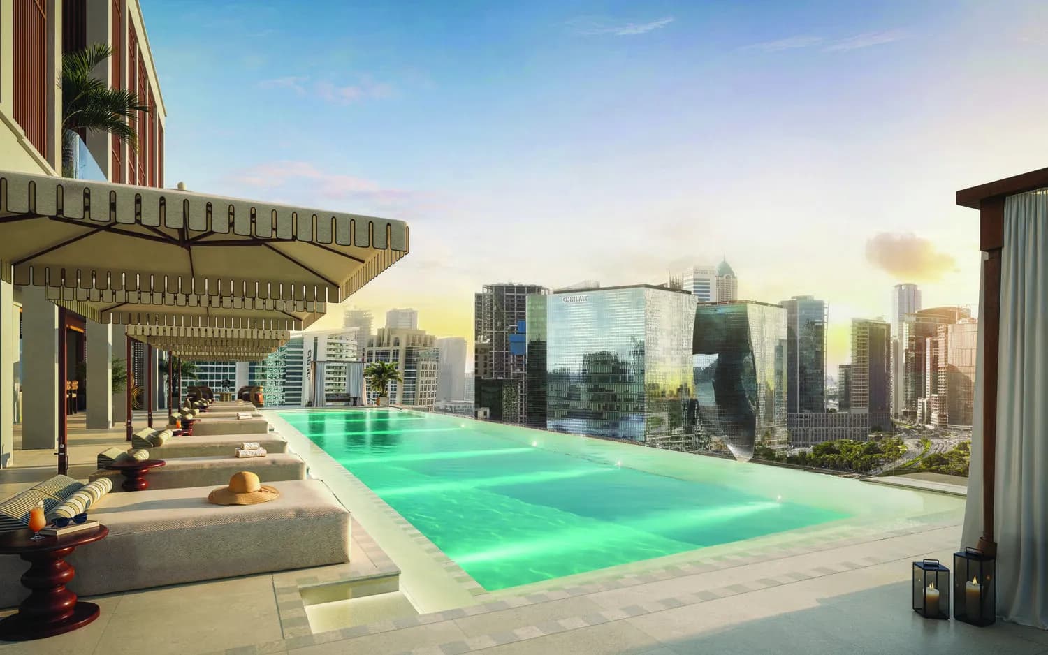 Elire Managed by LUX amenity Rooftop Infinity Pool - Business Bay, Dubai - by Qube Development