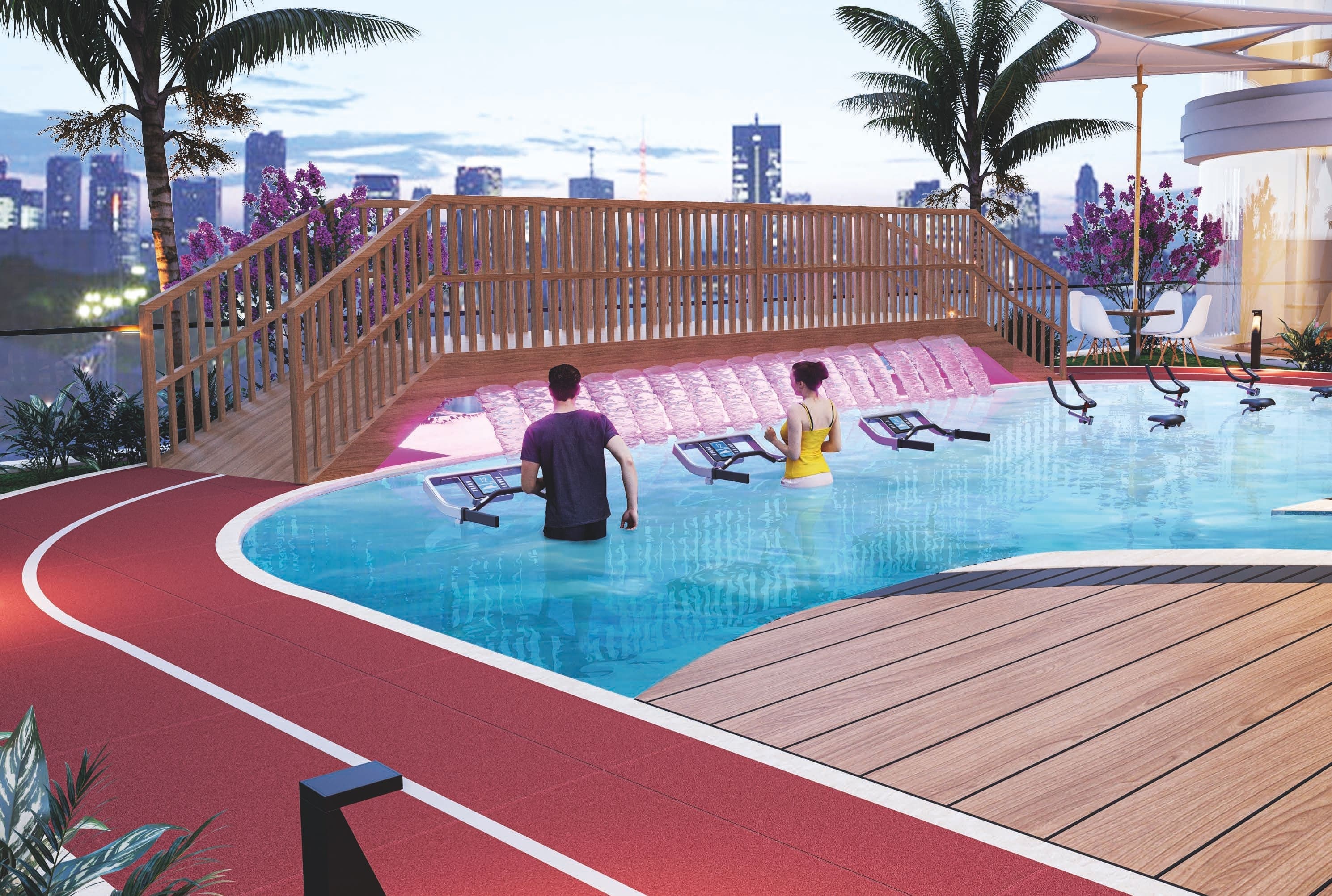 Elitz 3 amenity Aquatic Gym - JVC (Jumeirah Village Circle), Dubai - by Danube