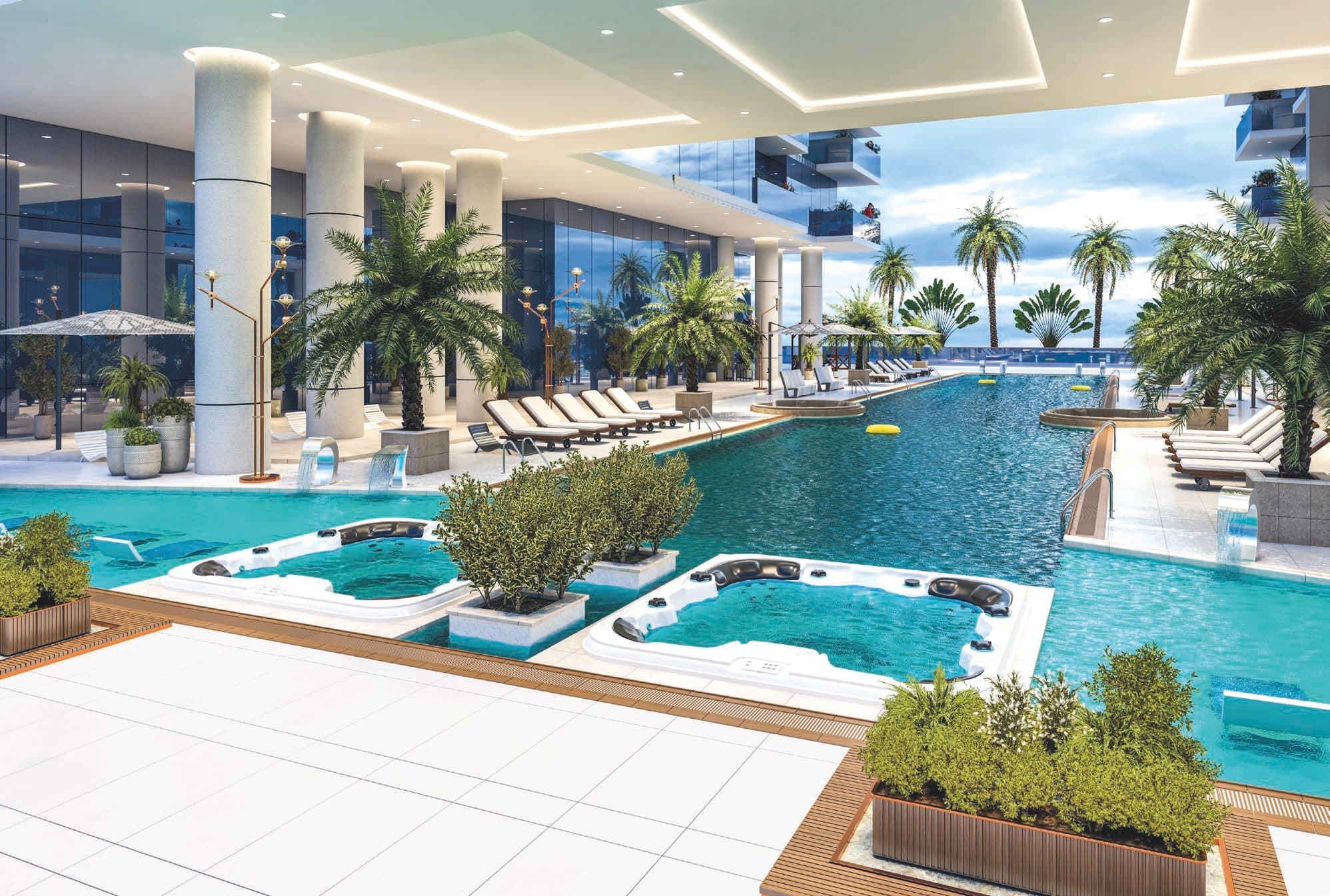 Elitz 3 amenity Swimming Pool - JVC (Jumeirah Village Circle), Dubai - by Danube