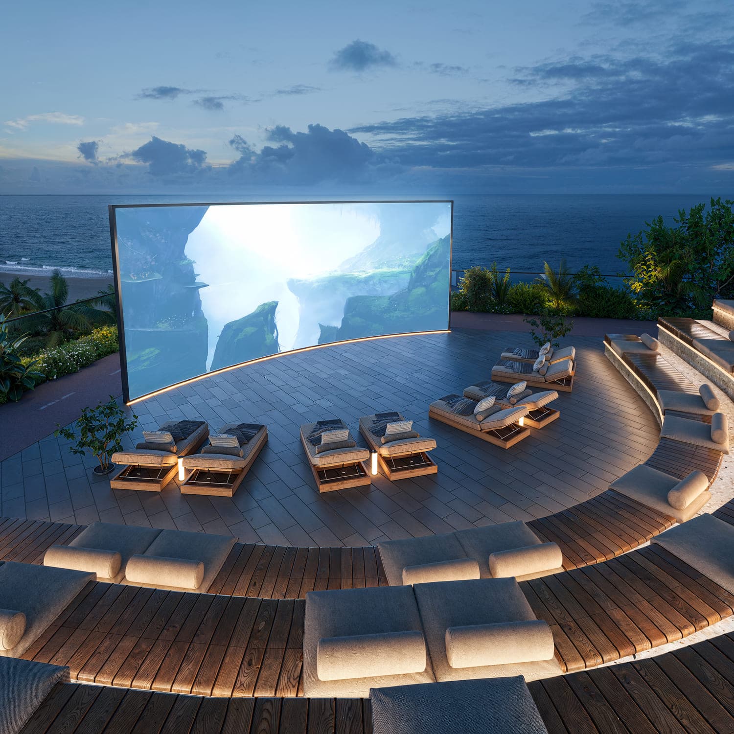 Elle Residences amenity Outdoor Cinema in Dubai Islands, Dubai, by ANAX Developments