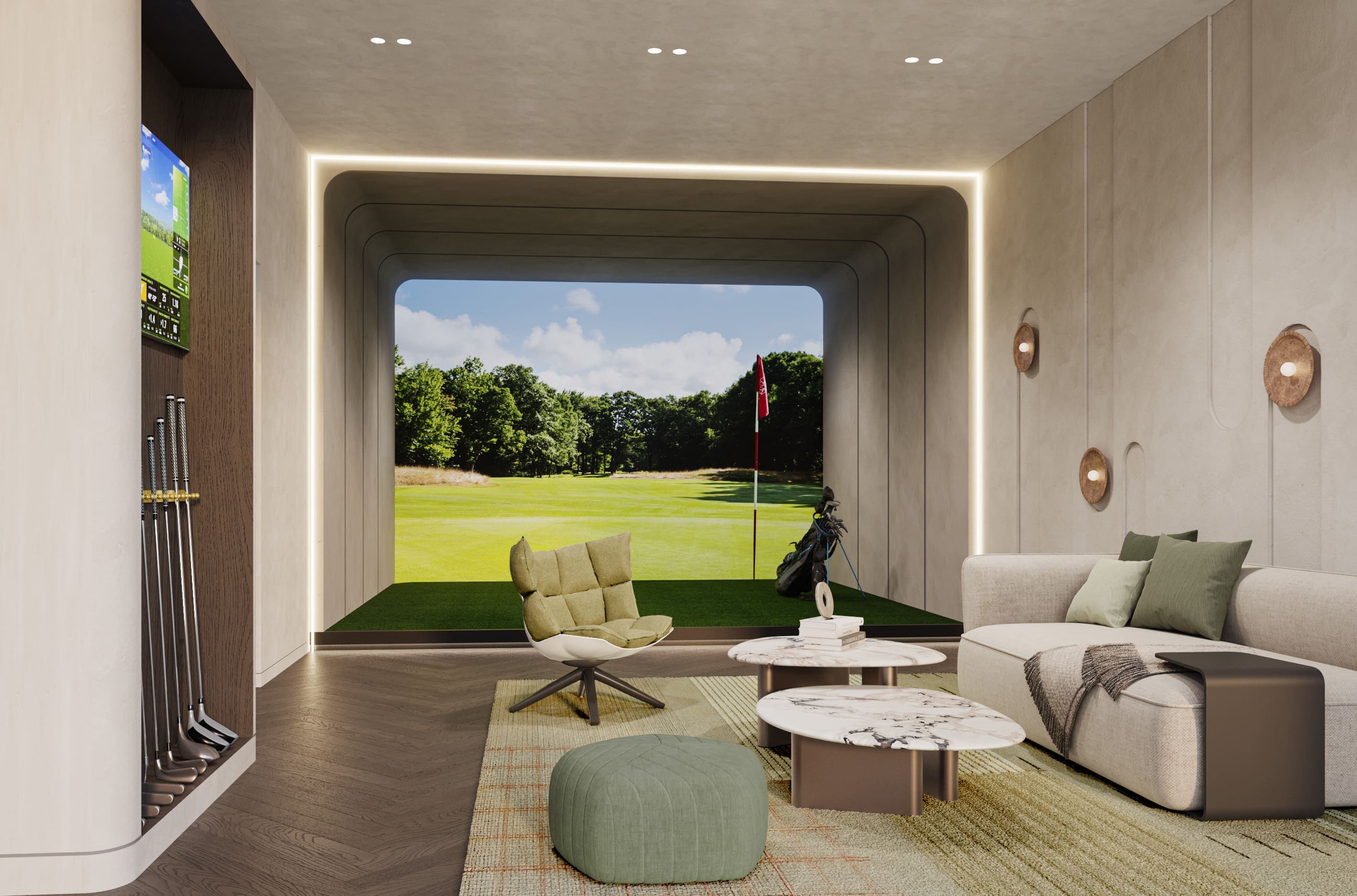 Ellington Views I and II amenity Golf Lounge - Al Jazeera Al Hamra, Dubai - by Ellington