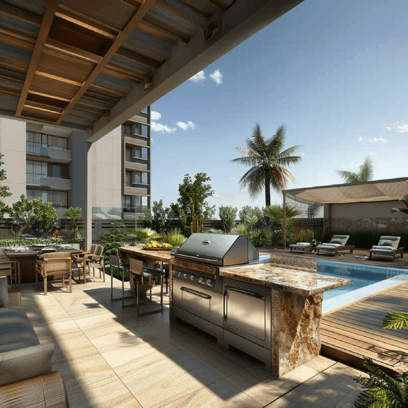 Elo 2 and 3 Damac amenity Bbq Area - Damac Hills 2, Dubai - by DAMAC