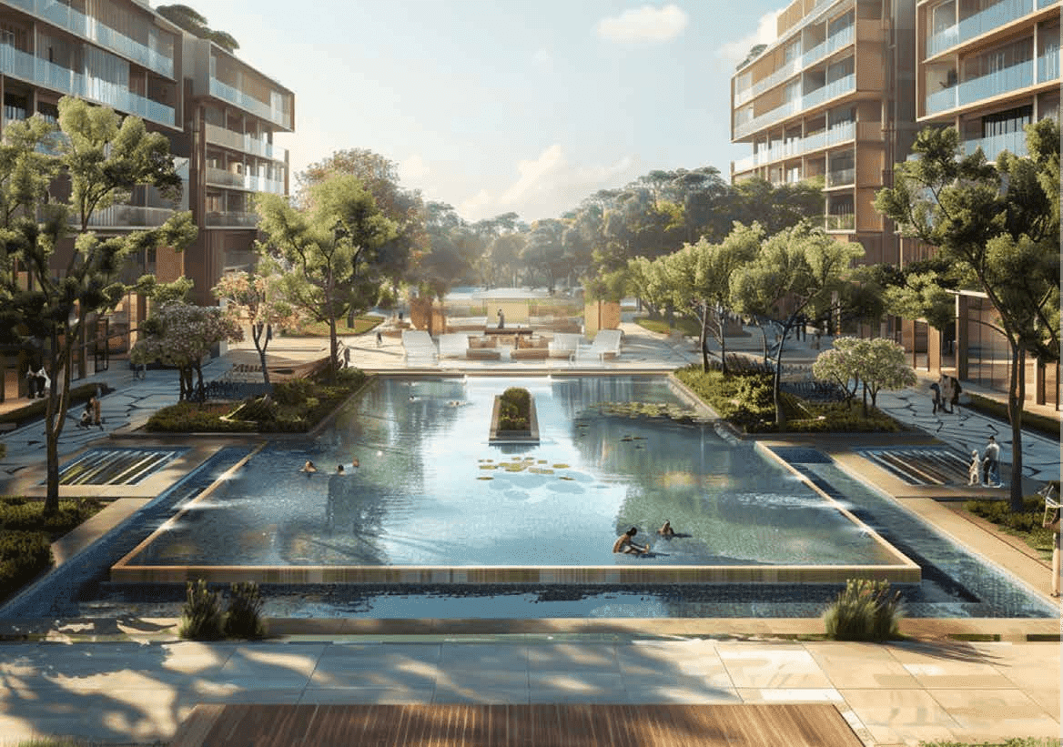 Elo 2 and 3 Damac amenity Swimming Pool - Damac Hills 2, Dubai - by DAMAC