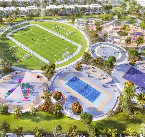 Elora amenity Multi-Use Sports Courts in The Valley, Dubai, by Emaar