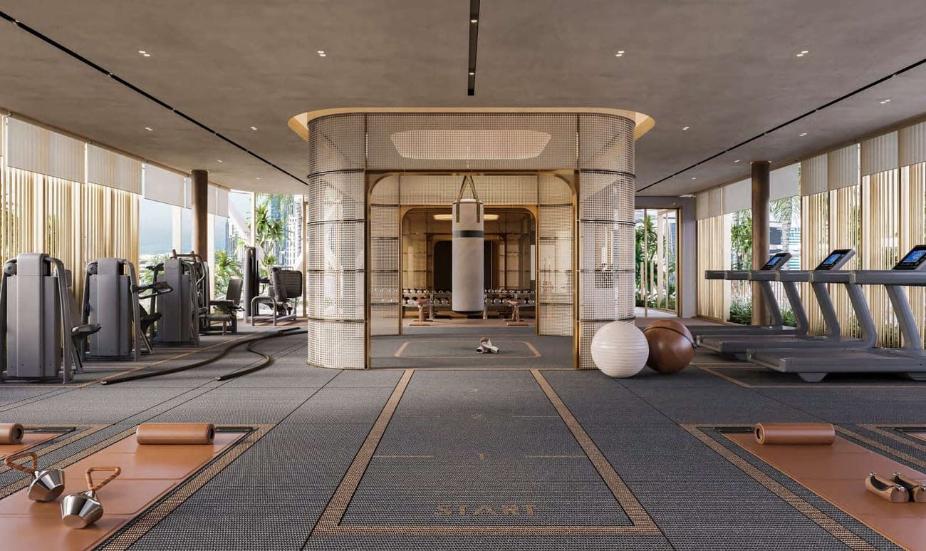 Eltiera Heights amenity Fitness Studio - Jumeirah Islands, Dubai - by Ellington