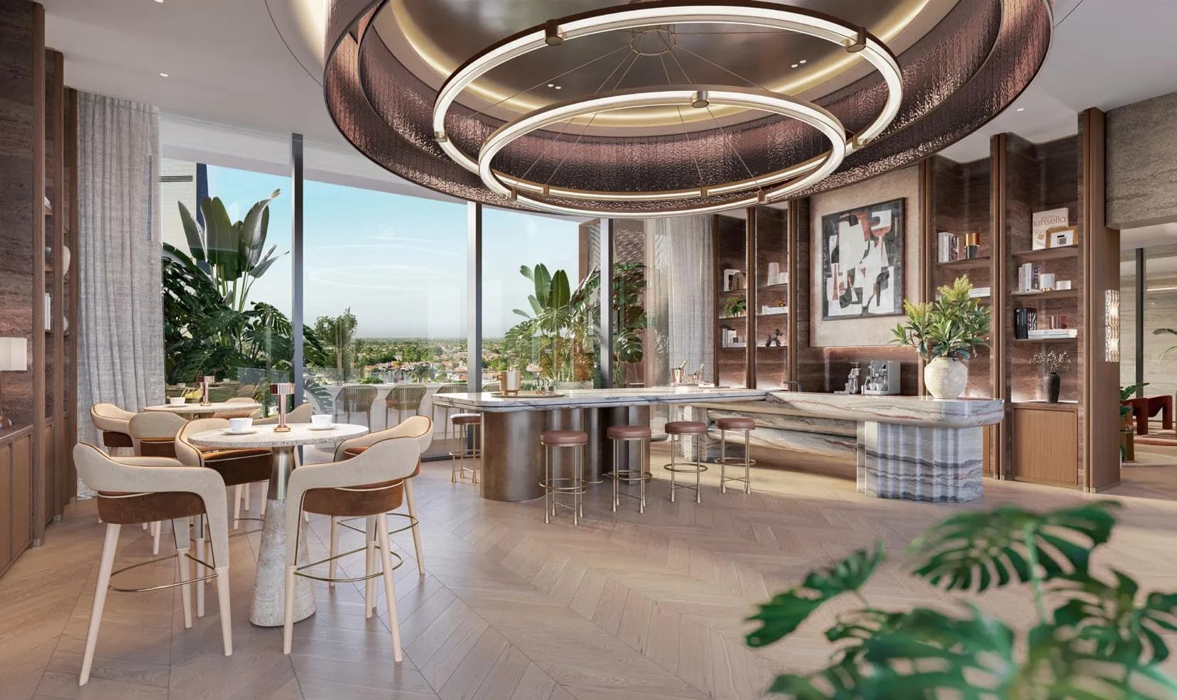Eltiera Views amenity Clubhouse Bar - Emirates Hills, Dubai - by Ellington