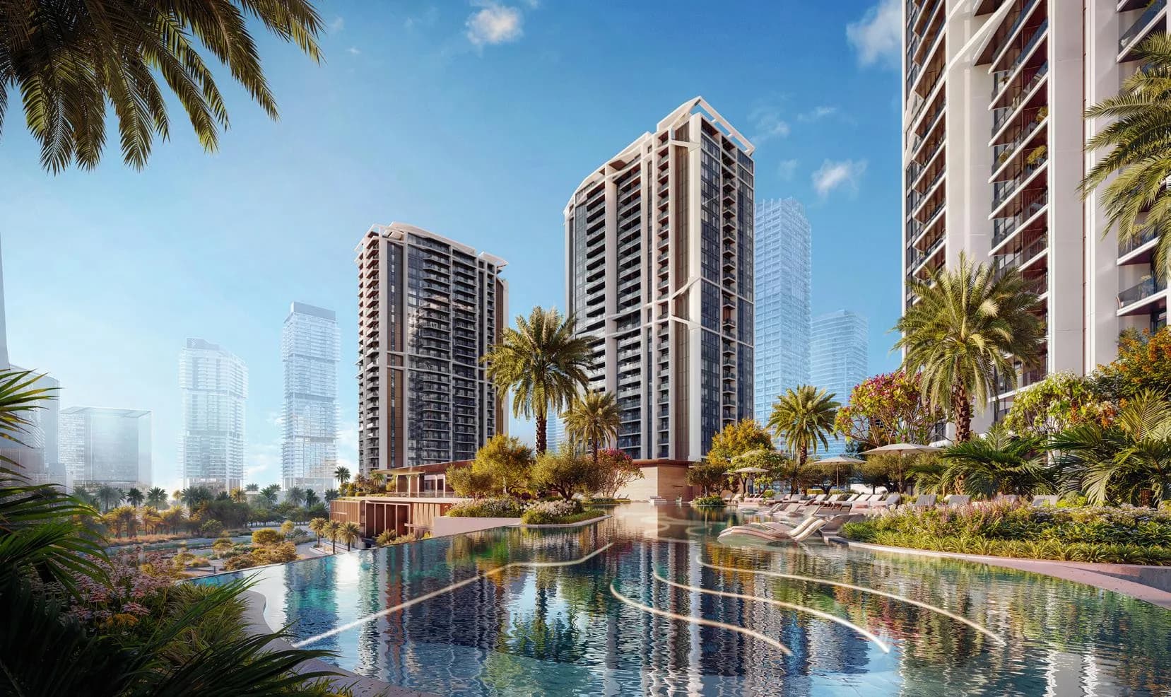 Eltiera Views amenity Family Pool - Emirates Hills, Dubai - by Ellington