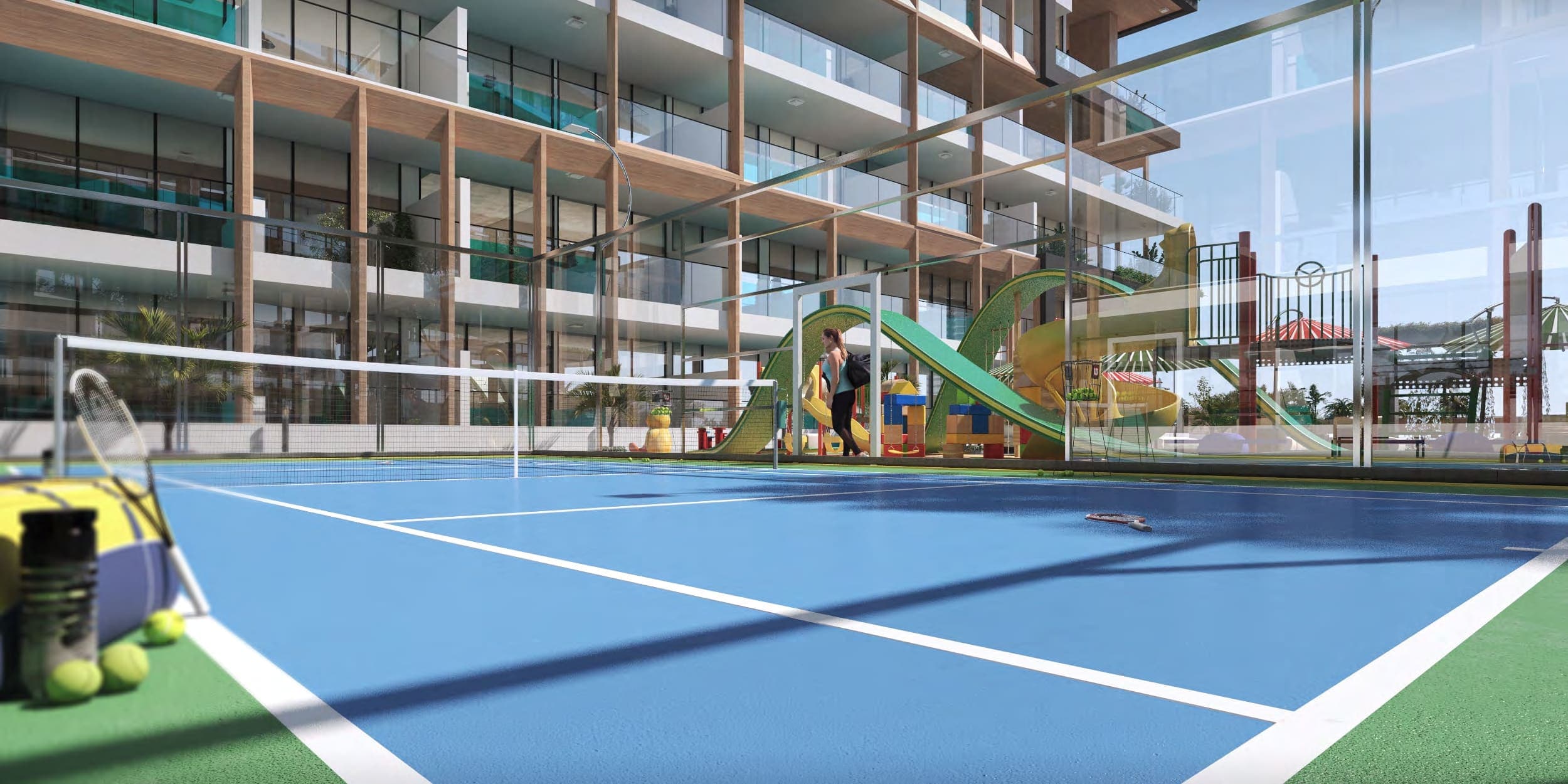 Empire Estates amenity Tennis Court - Arjan, Dubai - by Empire Developments