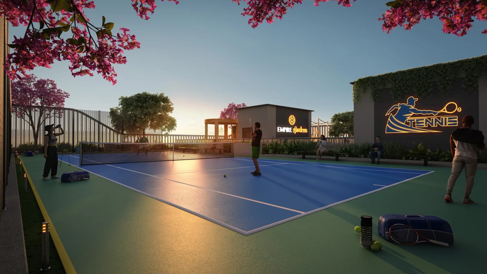 Empire Gardens amenity Padel Tennis Court in Dubailand Residence Complex, Dubai, by Empire Developments