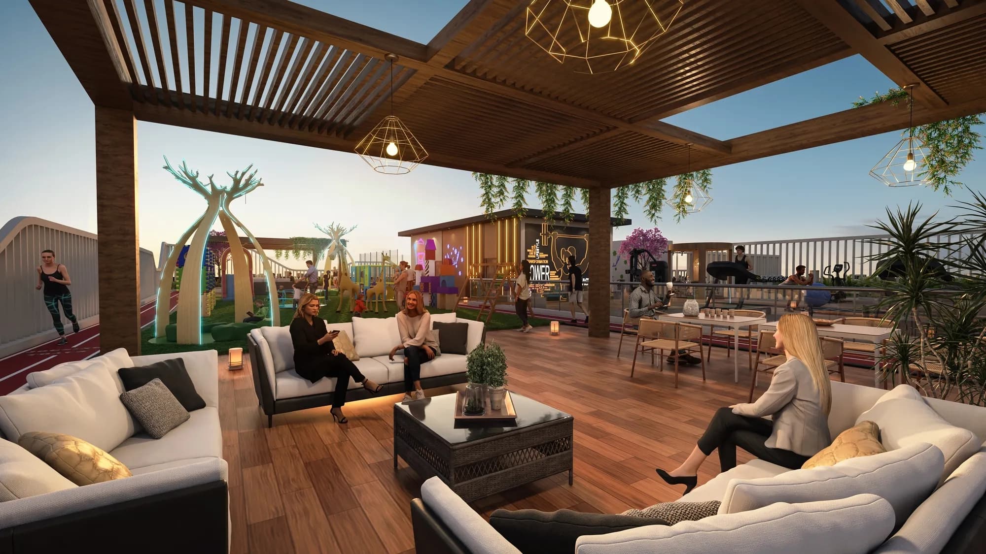 Empire Gardens amenity Rooftop Cabanas - Dubailand Residence Complex, Dubai - by Empire Developments