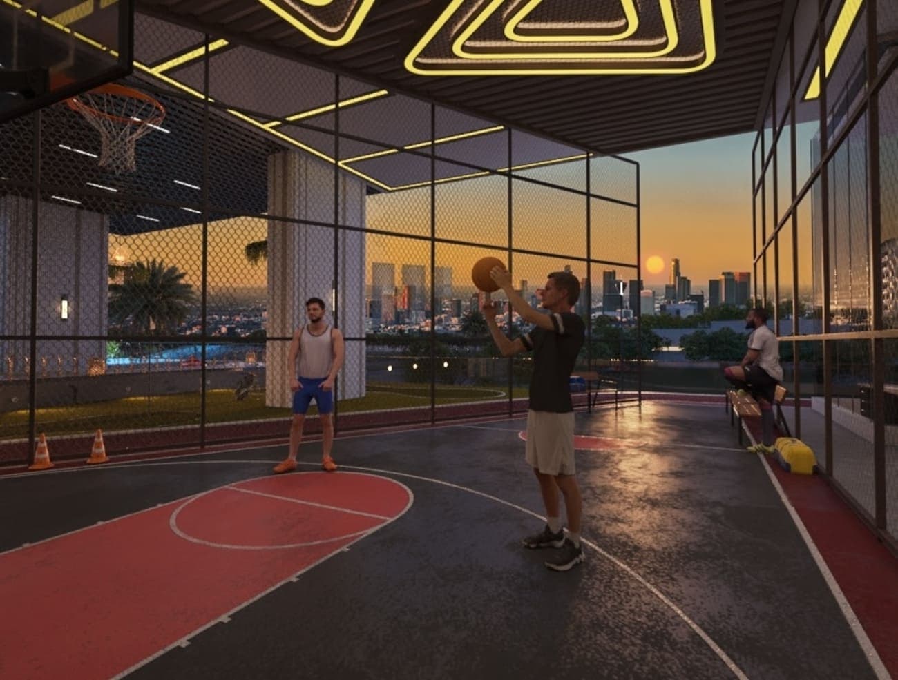 Empire Lake Views amenity Basketball Court - Wadi Al Safa 2, Dubai - by Empire Developments