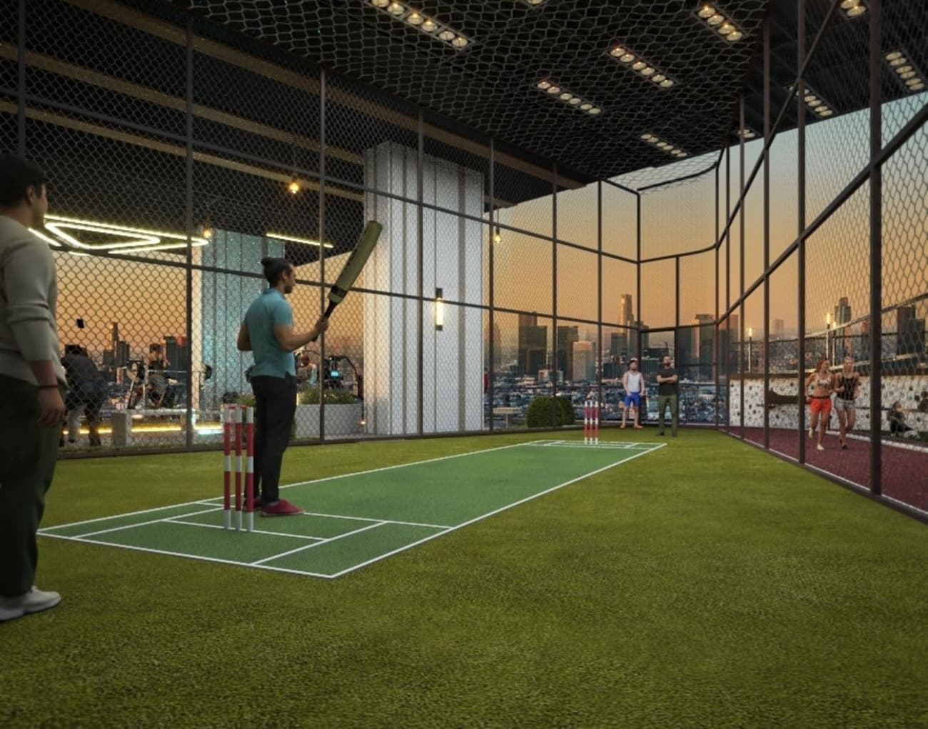 Empire Lake Views amenity Box Cricket - Wadi Al Safa 2, Dubai - by Empire Developments