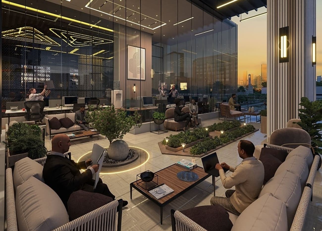 Empire Lake Views amenity Co-Working Space - Wadi Al Safa 2, Dubai - by Empire Developments