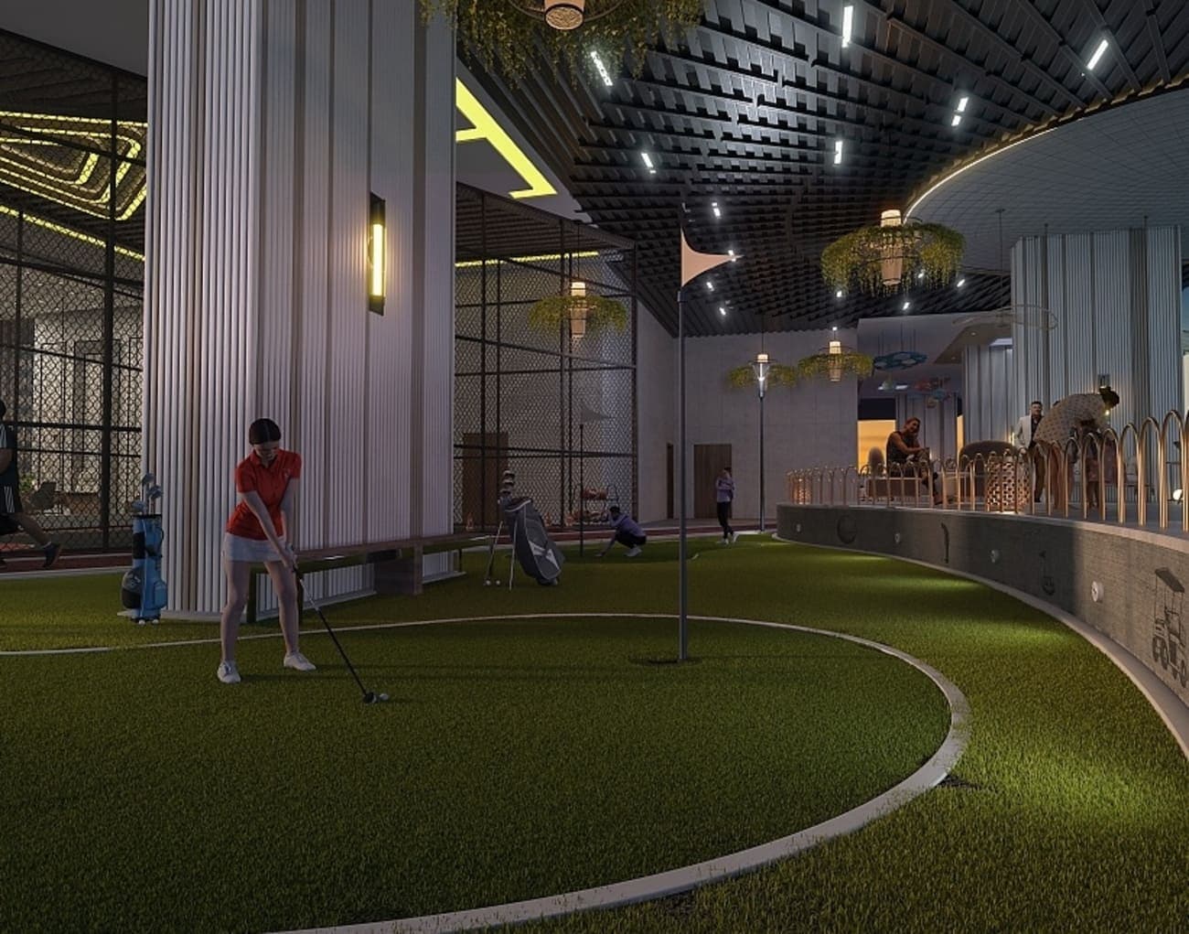 Empire Lake Views amenity Mini Golf - Wadi Al Safa 2, Dubai - by Empire Developments