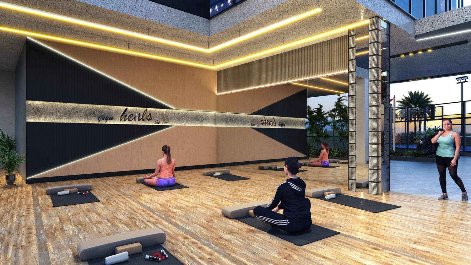 Empire Livings amenity Yoga Room - Dubai Science Park, Dubai - by Empire Developments