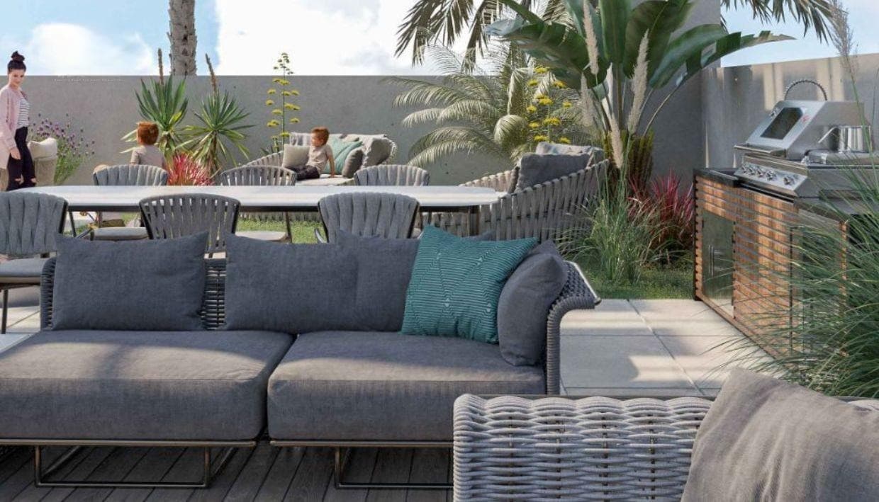 Enaya Residences amenity BBQ Area - JVT (Jumeirah Village Triangle), Dubai - by DV8 Developers