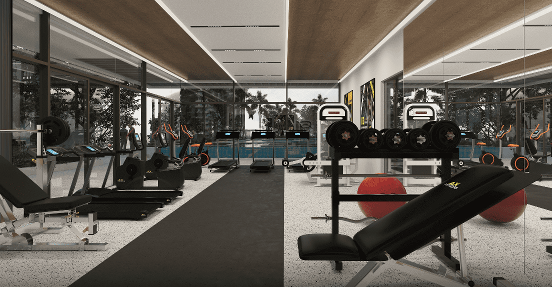 Enqlave by Aqasa amenity Gym - Discovery Gardens, Dubai - by Aqasa Developers