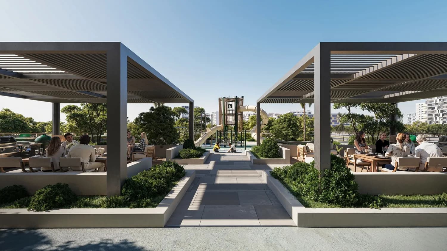 Enre Residence by Imtiaz amenity BBQ Area in Dubai South, Dubai, by Imtiaz Development