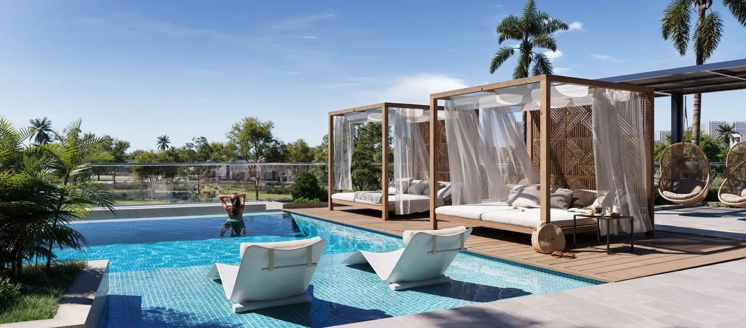 Enre Residence by Imtiaz amenity Sun Decks & Cabanas - Dubai South, Dubai - by Imtiaz Development