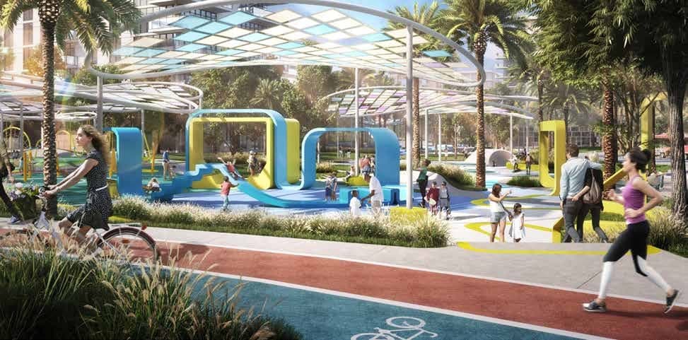 Erin Central Park amenity Running Track in City Walk, Dubai, by Meraas