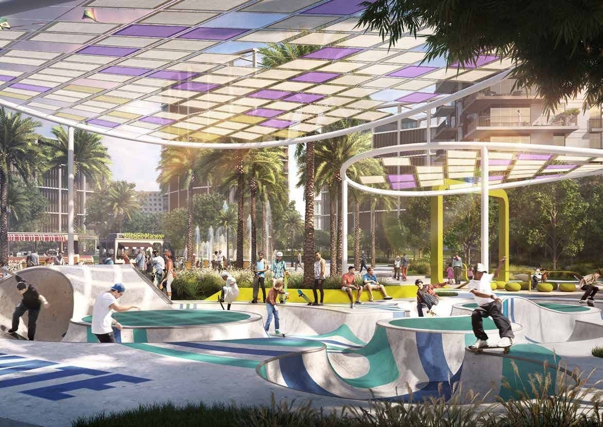 Erin Central Park amenity Skateable Landscape in City Walk, Dubai, by Meraas