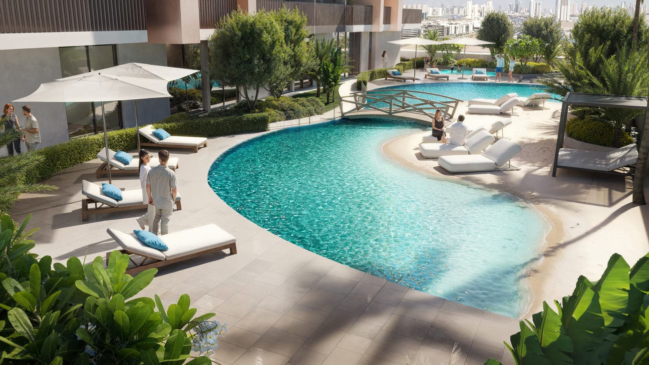 ESSENL1FE Residence amenity Lagoon-Style Pool in JVT (Jumeirah Village Triangle), Dubai, by Object 1
