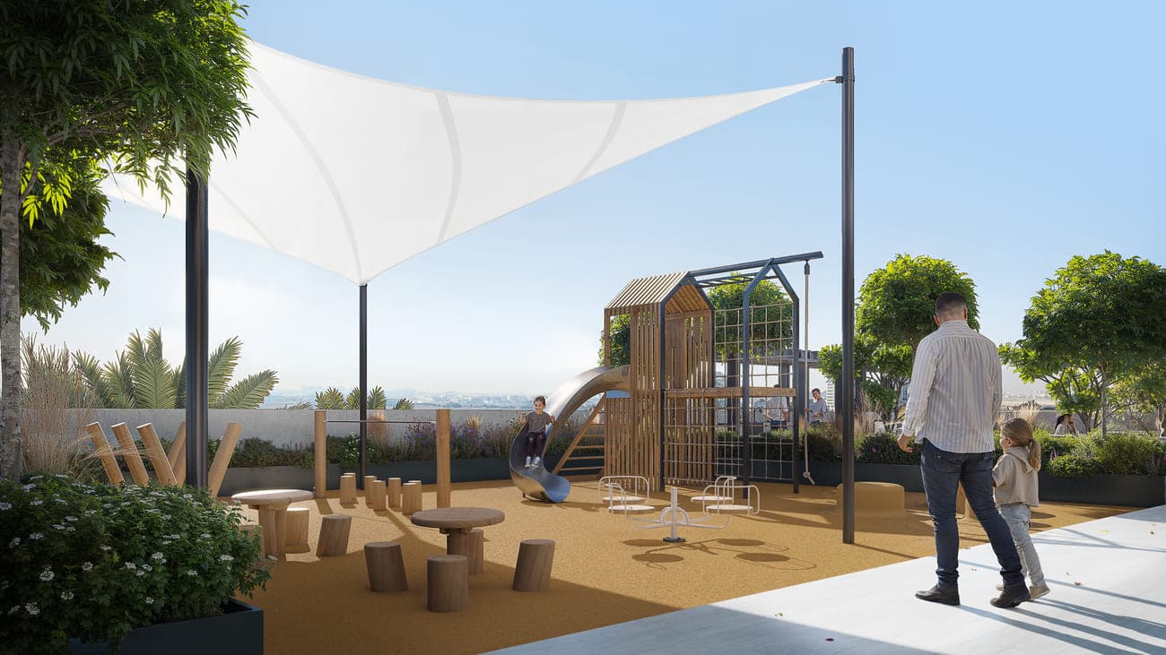 ESSENL1FE Residence amenity Outdoor Kids Play Area in JVT (Jumeirah Village Triangle), Dubai, by Object 1