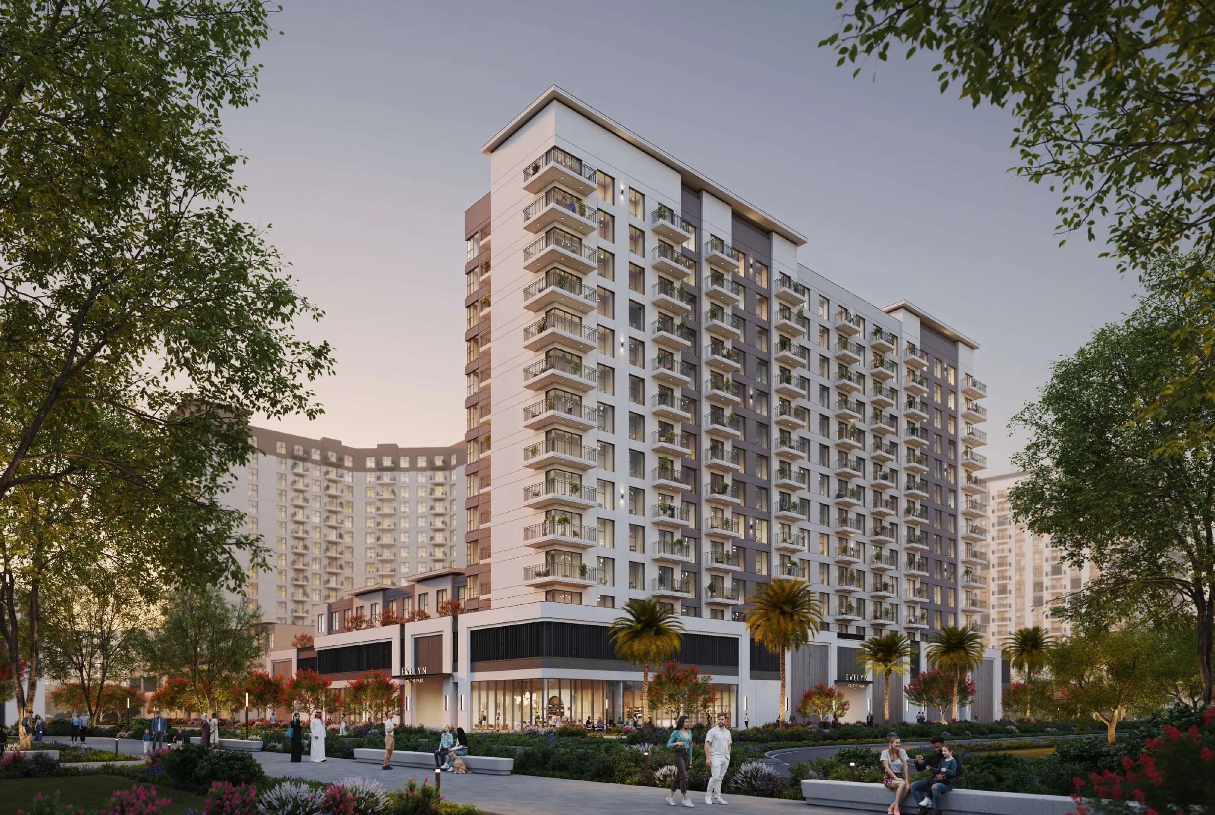 Evelyn on the Park exterior view - Town Square, Dubai - by Nshama Group