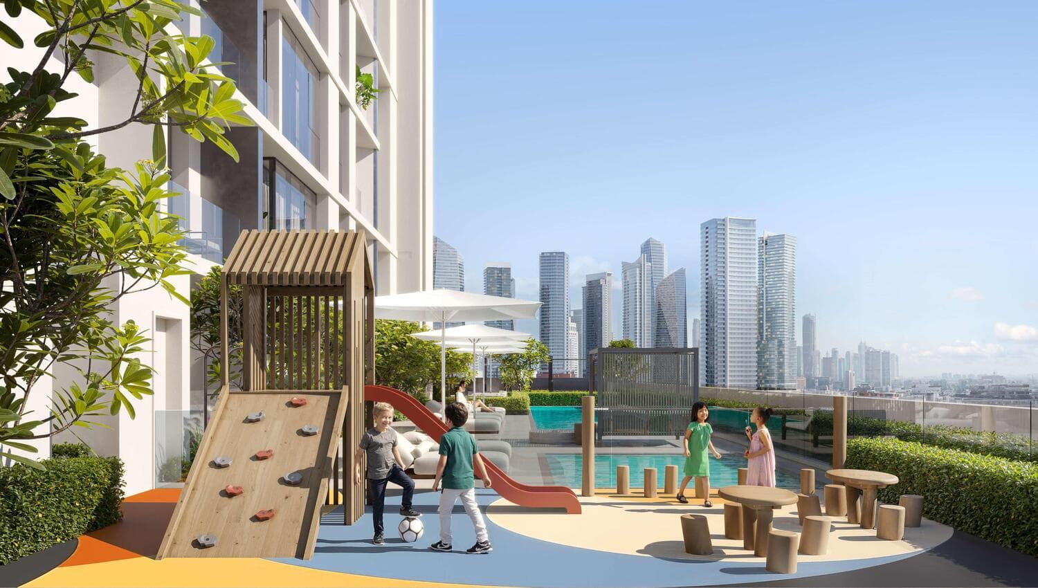 EVERGR1N House 4 amenity Outdoor Kids Playground - Al Satwa, Dubai - by Object 1