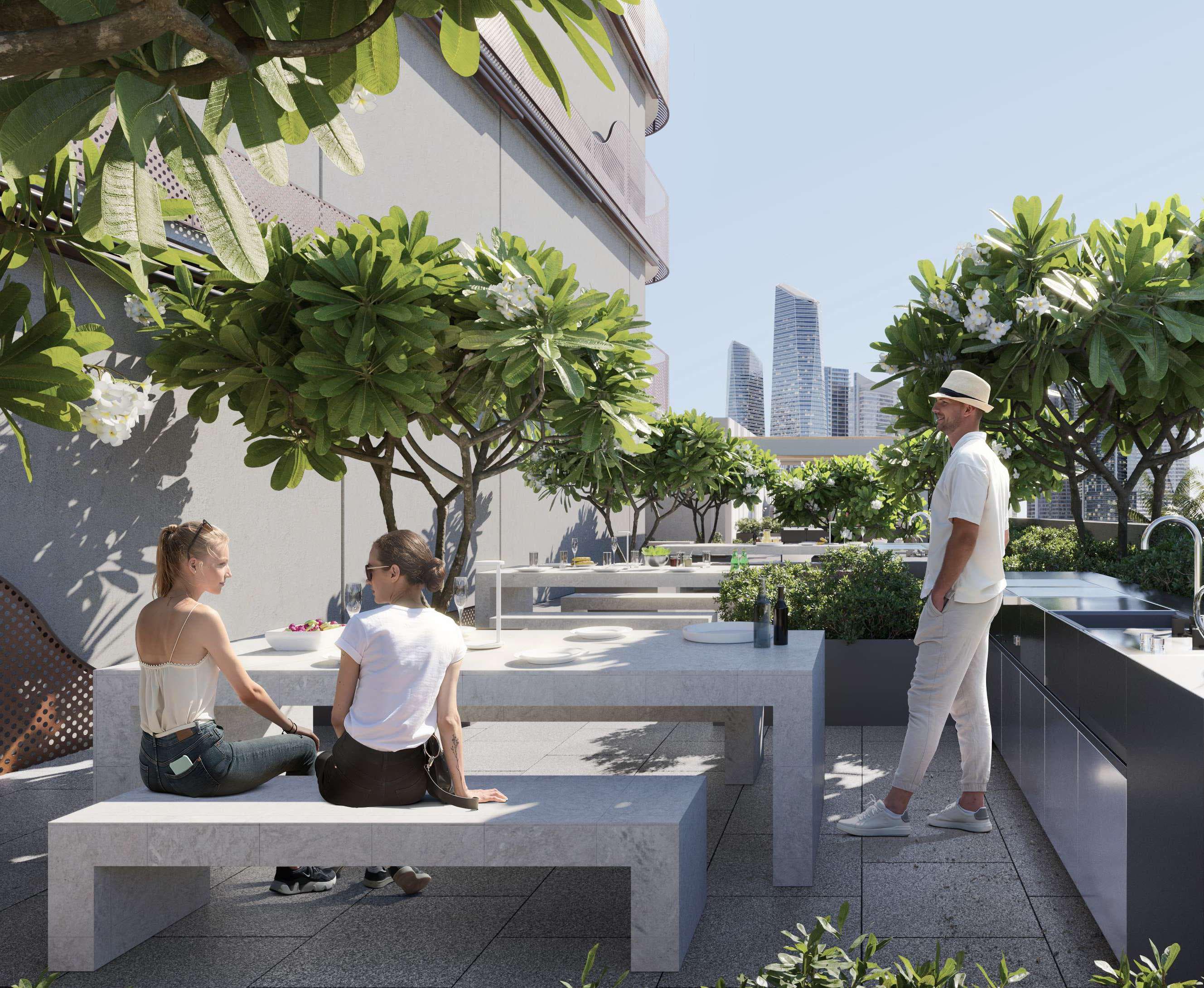 EVERGR1N House amenity Bbq Area - Al Satwa, Dubai - by Object 1