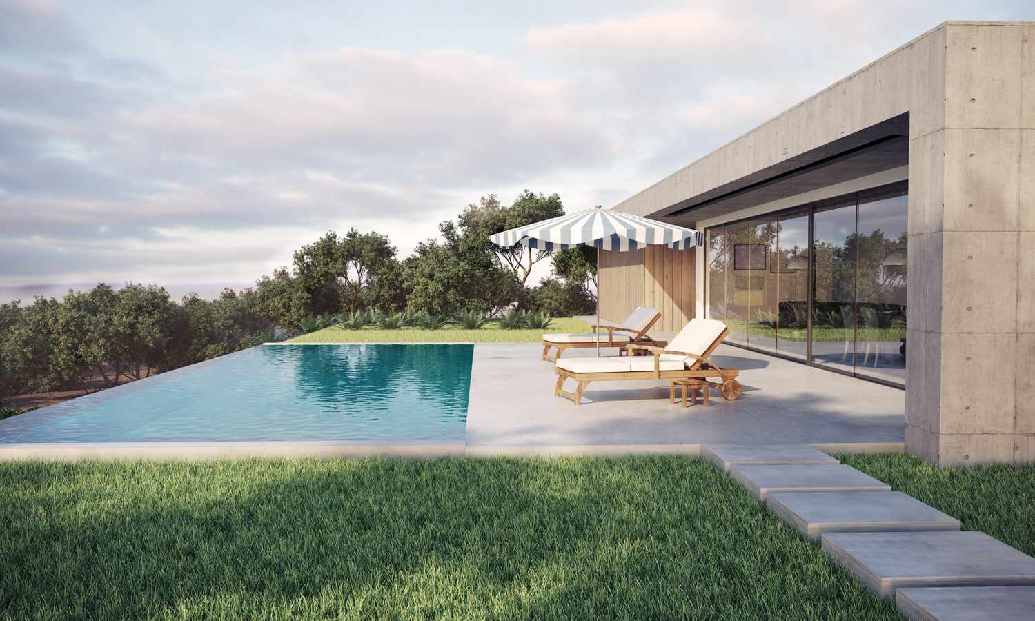 Evora Residences amenity Infinity Pool - Jebel Ali Village, Dubai - by ANAX Developments