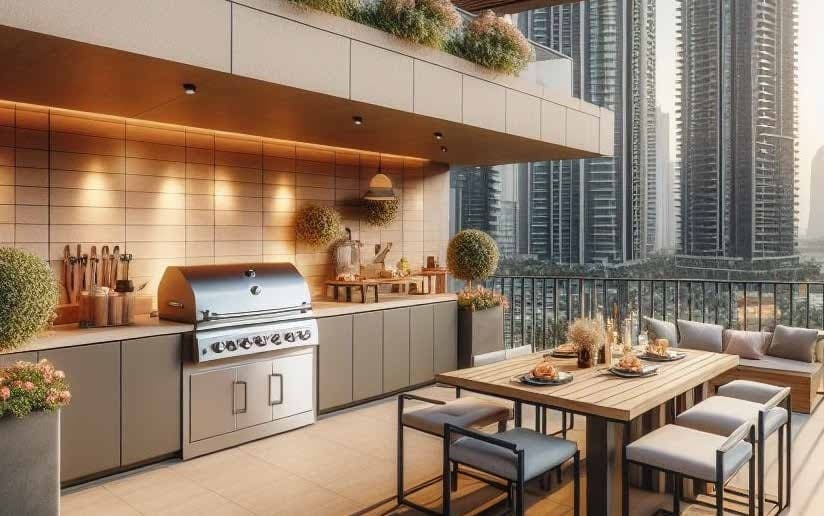 Exotica by Al Marina amenity Bbq Area - JVC (Jumeirah Village Circle), Dubai - by Al Marina