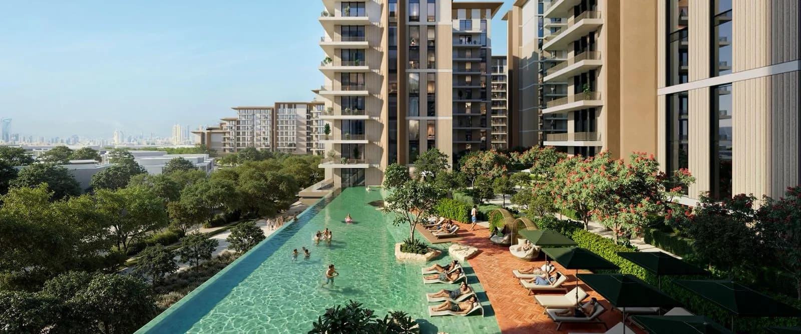 Expo Valley Views amenity Infinity Edge Pool & Deck - Dubai Expo City, Dubai - by Expo City Development