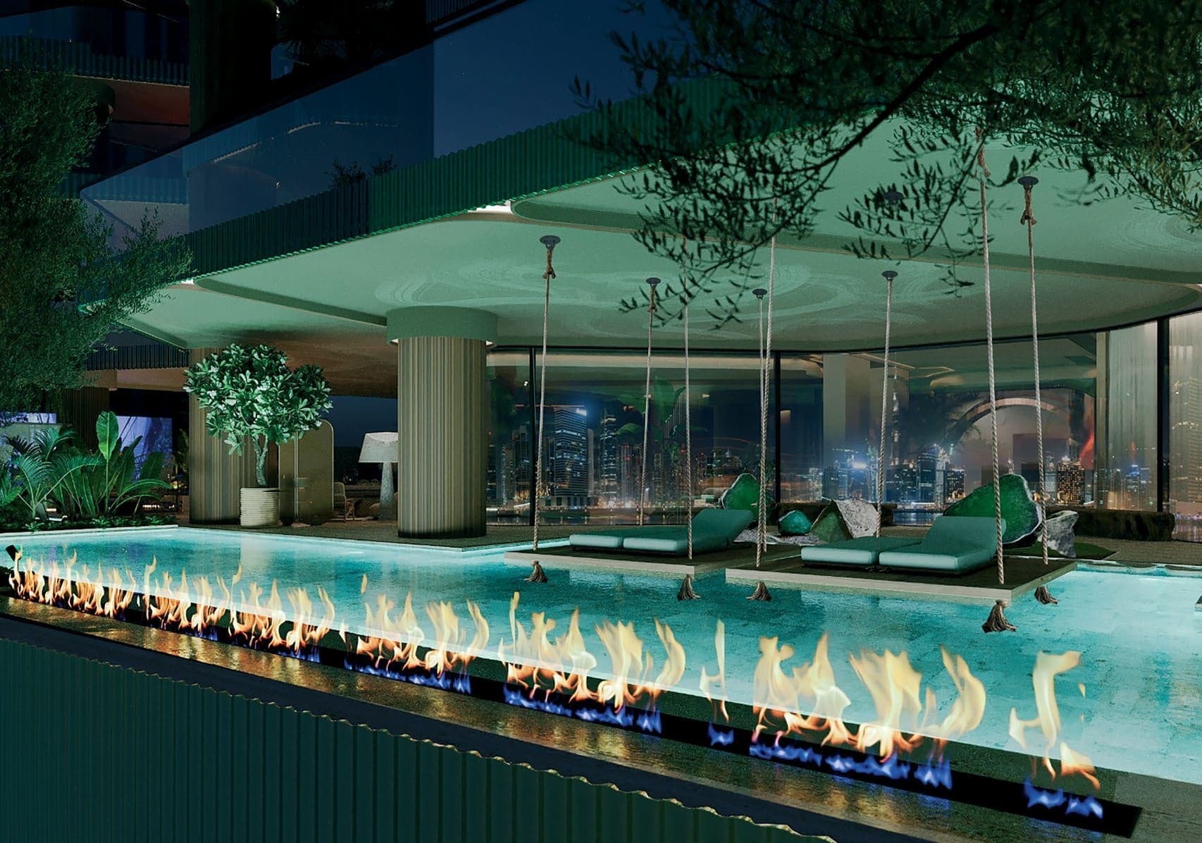 Eywa amenity 4 Swimming Pools - Business Bay, Dubai - by Revolution